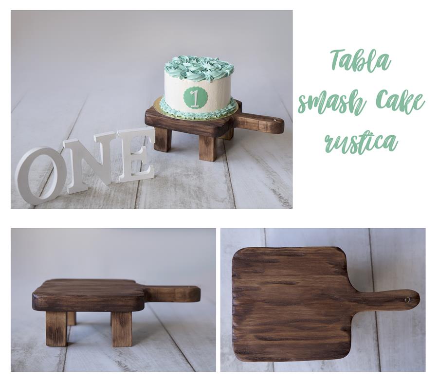 TABLA SMASH CAKE RUSTICA | 8665 | Atrezzo infantil diferente para tus sesiones