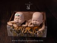 Cajon vintage gemelar | 8987 | Atrezzo infantil diferente para tus sesiones