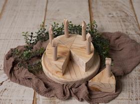 Tarta porciones + velas+ plato  | 13846 | Atrezzo diferente para tus sesiones