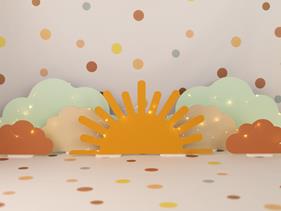 Decorado sol ?? y nubes ??  | 14092 | Atrezzo infantil diferente para tus sesiones