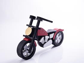 Moto custom negra/roja | 14357 | Atrezzo diferente para tus sesiones