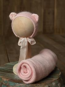 Conjunto de wrap y capota de lana  | 13315 | Atrezzo infantil diferente para tus sesiones